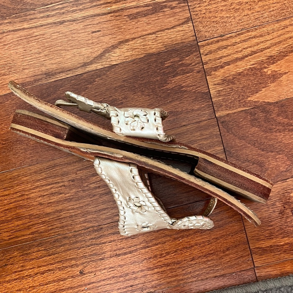 Jack Rogers Women's Tan Leather Sandals - Picture 6 of 10